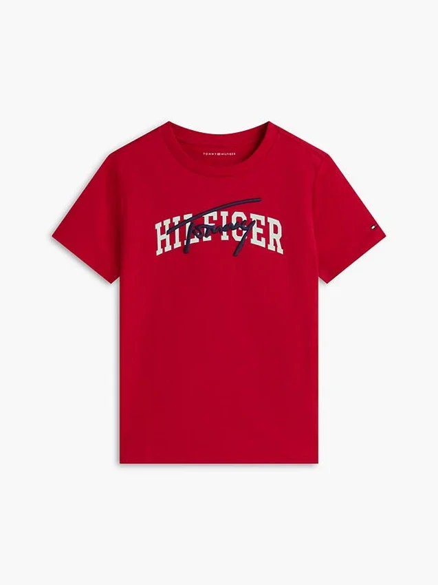 T-shirt com grafismo Hilfiger para criança T-shirt com grafismo Hilfiger para criança