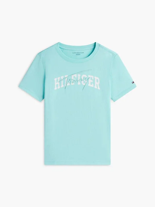 T-shirt com grafismo Hilfiger para criança T-shirt com grafismo Hilfiger para criança