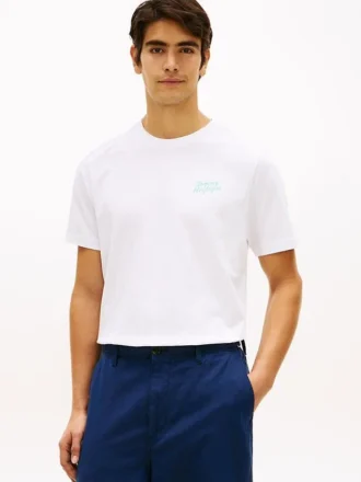 T-shirt com gráfico de palmeira nas costas