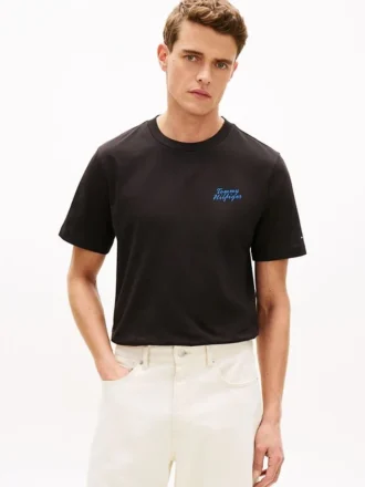 T-shirt com gráfico de palmeira nas costas