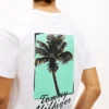 T-shirt com gráfico de palmeira nas costas T-shirt com gráfico de palmeira nas costas