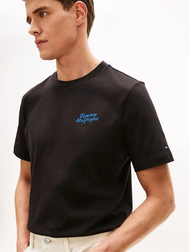 T-shirt com gráfico de palmeira nas costas T-shirt com gráfico de palmeira nas costas