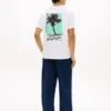 T-shirt com gráfico de palmeira nas costas T-shirt com gráfico de palmeira nas costas