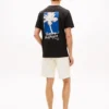 T-shirt com gráfico de palmeira nas costas T-shirt com gráfico de palmeira nas costas