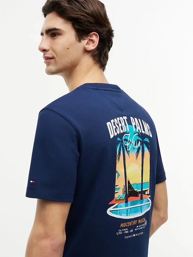 T-shirt com gráfico Desert Palm nas costas T-shirt com gráfico Desert Palm nas costas