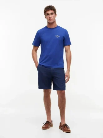 T-shirt com gráfico náutico nas costas