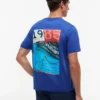 T-shirt com gráfico náutico nas costas T-shirt com gráfico náutico nas costas