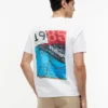 T-shirt com gráfico náutico nas costas T-shirt com gráfico náutico nas costas