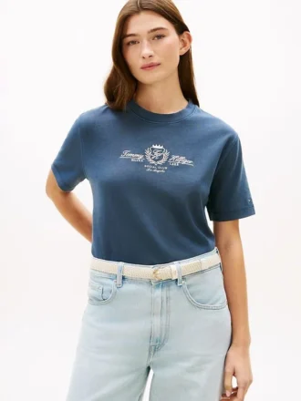 T-shirt com logótipo bordado do clube