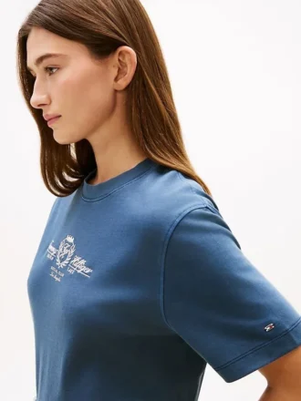 T-shirt com logótipo bordado do clube