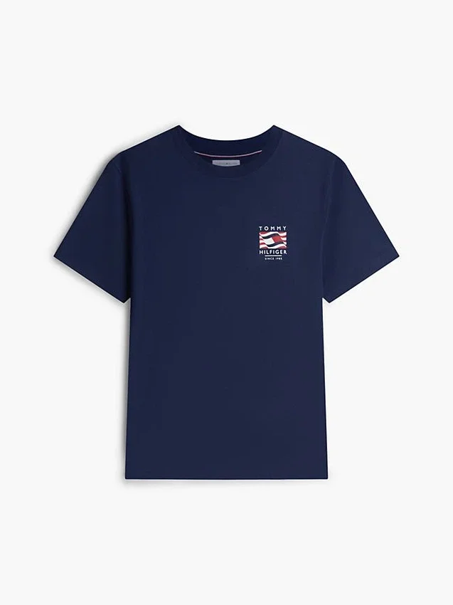 T-shirt com logótipo Box Flag T-shirt com logótipo Box Flag