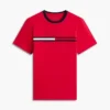 T-shirt com logótipo da bandeira bordado T-shirt com logótipo da bandeira bordado