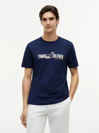 T-shirt com logótipo da bandeira Cabana