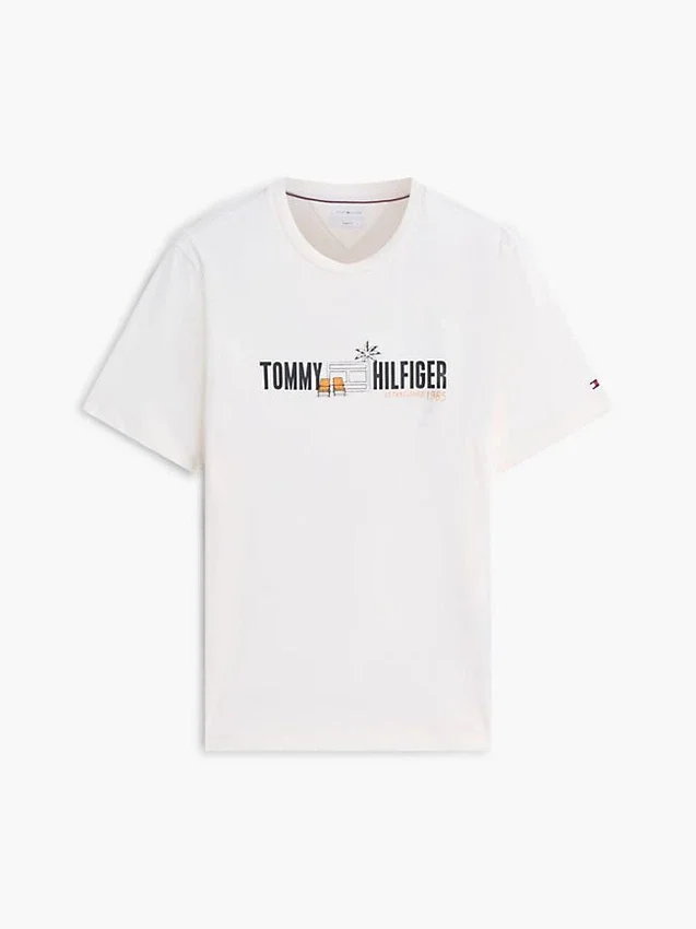 T-shirt com logótipo da bandeira Cabana T-shirt com logótipo da bandeira Cabana