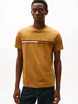 T-shirt com logótipo da bandeira em tons T-shirt com logótipo da bandeira em tons