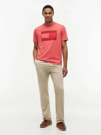 T-shirt com logótipo da bandeira em tons