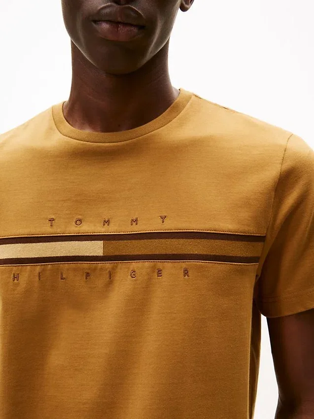 T-shirt com logótipo da bandeira em tons T-shirt com logótipo da bandeira em tons
