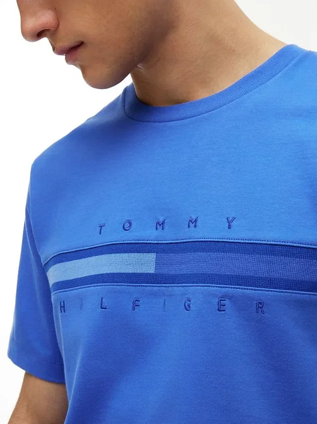 T-shirt com logótipo da bandeira em tons T-shirt com logótipo da bandeira em tons