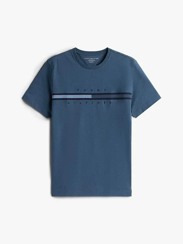 T-shirt com logótipo da bandeira em tons T-shirt com logótipo da bandeira em tons