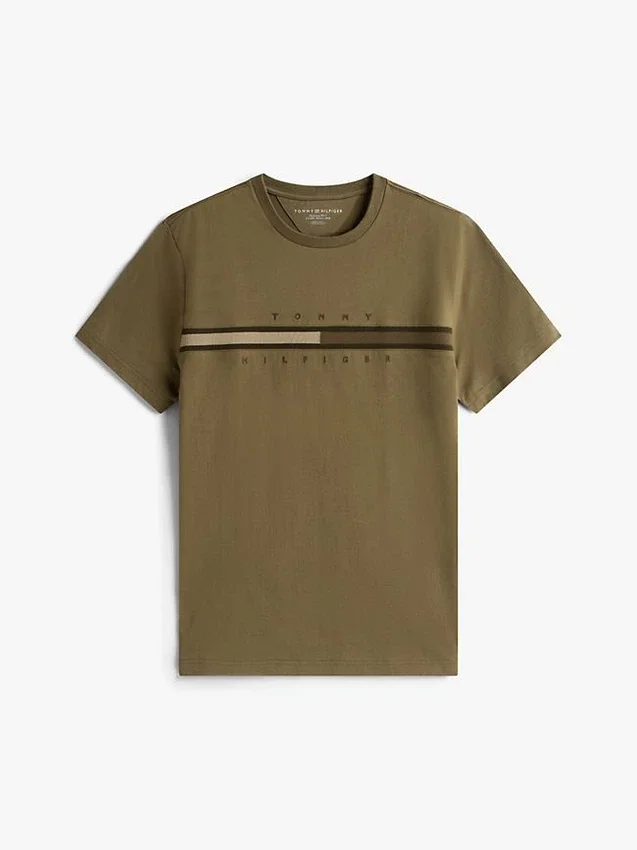 T-shirt com logótipo da bandeira em tons T-shirt com logótipo da bandeira em tons