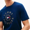 T-shirt com logótipo de bandeira circular T-shirt com logótipo de bandeira circular
