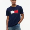T-shirt com logótipo de bandeira grande T-shirt com logótipo de bandeira grande