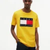 T-shirt com logótipo de bandeira grande T-shirt com logótipo de bandeira grande