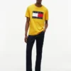 T-shirt com logótipo de bandeira grande T-shirt com logótipo de bandeira grande