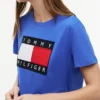 T-shirt com logótipo de bandeira grande