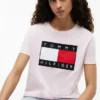 T-shirt com logótipo de bandeira grande
