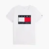 T-shirt com logótipo de bandeira grande