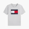 T-shirt com logótipo de bandeira grande T-shirt com logótipo de bandeira grande