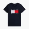 T-shirt com logótipo de bandeira grande