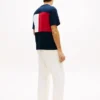 T-shirt com logótipo de bandeira nas costas e corte descontraído T-shirt com logótipo de bandeira nas costas e corte descontraído