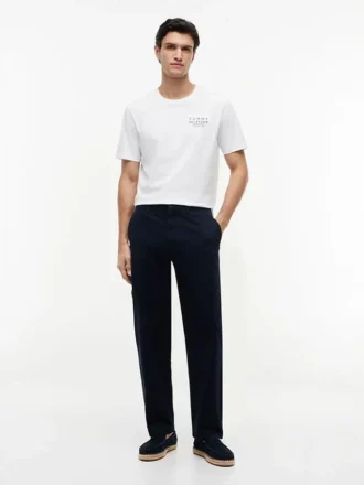 T-shirt com logótipo de bandeira ondulada nas costas