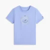 T-shirt com logótipo de folha de louro em folha metálica T-shirt com logótipo de folha de louro em folha metálica