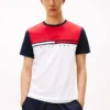 T-shirt com logótipo de riscas e bandeira em blocos de cor T-shirt com logótipo de riscas e bandeira em blocos de cor