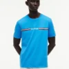 T-shirt com logótipo de riscas Hilfiger T-shirt com logótipo de riscas Hilfiger
