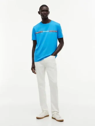 T-shirt com logótipo de riscas Hilfiger