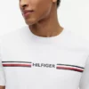 T-shirt com logótipo de riscas Hilfiger T-shirt com logótipo de riscas Hilfiger