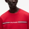 T-shirt com logótipo de riscas Hilfiger T-shirt com logótipo de riscas Hilfiger