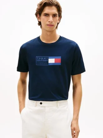 T-shirt com logótipo Flag Box