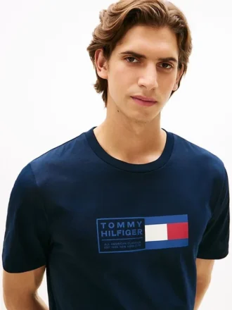 T-shirt com logótipo Flag Box