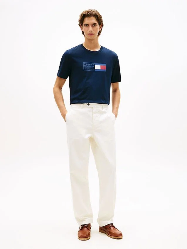 T-shirt com logótipo Flag Box T-shirt com logótipo Flag Box