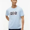 T-shirt com logótipo floral tropical T-shirt com logótipo floral tropical