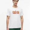 T-shirt com logótipo floral tropical T-shirt com logótipo floral tropical