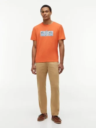 T-shirt com logótipo floral tropical