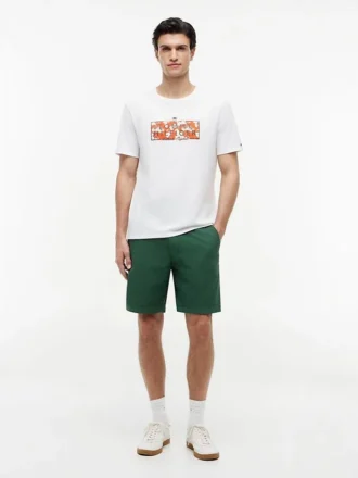 T-shirt com logótipo floral tropical