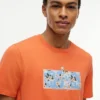 T-shirt com logótipo floral tropical T-shirt com logótipo floral tropical