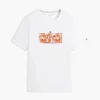 T-shirt com logótipo floral tropical T-shirt com logótipo floral tropical